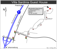 Villa Sardinia Guest House, accommodation and self catering, Midrand